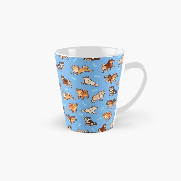 Item preview, shibes in light blue designed and sold by Colordrilos.