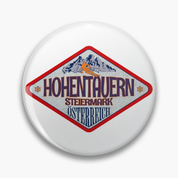 Item preview, Hohentauern, Steiermark, Osterreich, Austria, Vintage skiing badge design designed and sold by Wanderful-roads.