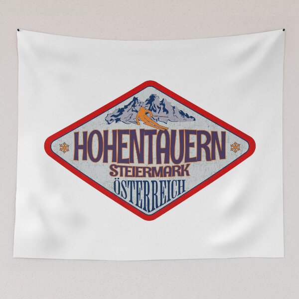 Item preview, Hohentauern, Steiermark, Osterreich, Austria, Vintage skiing badge design designed and sold by Wanderful-roads.
