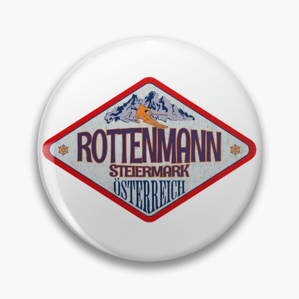 Item preview, Rottenmann, Steiermark, Osterreich, Austria, Vintage skiing badge design designed and sold by Wanderful-roads.