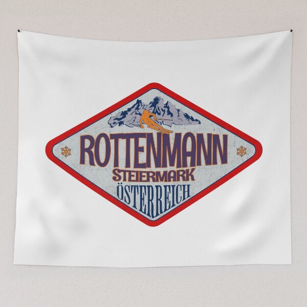 Item preview, Rottenmann, Steiermark, Osterreich, Austria, Vintage skiing badge design designed and sold by Wanderful-roads.