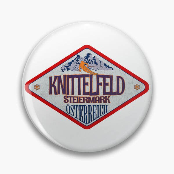Item preview, Knittelfeld, Steiermark, Osterreich, Austria, Vintage skiing badge design designed and sold by Wanderful-roads.