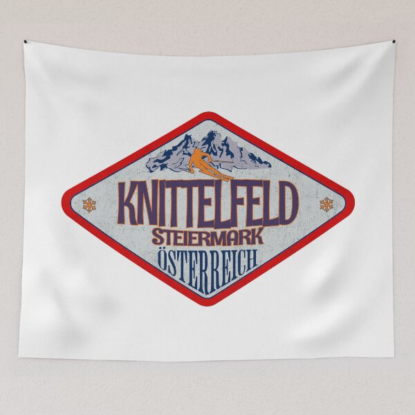 Item preview, Knittelfeld, Steiermark, Osterreich, Austria, Vintage skiing badge design designed and sold by Wanderful-roads.