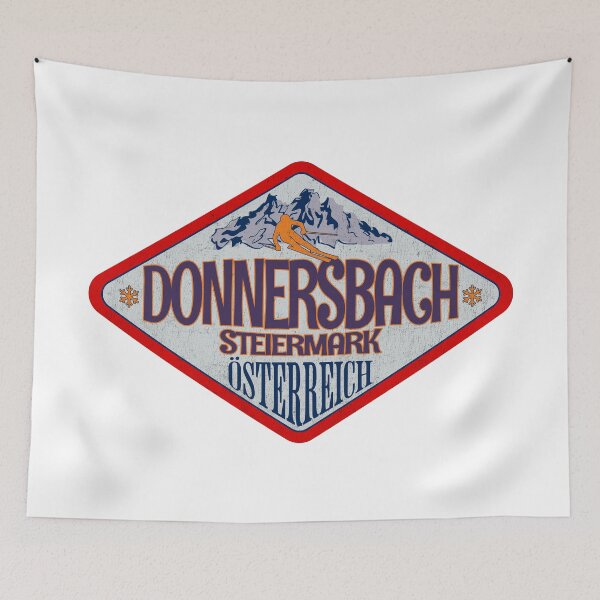 Item preview, Donnersbach, Steiermark, Osterreich, Austria, Vintage skiing badge design designed and sold by Wanderful-roads.