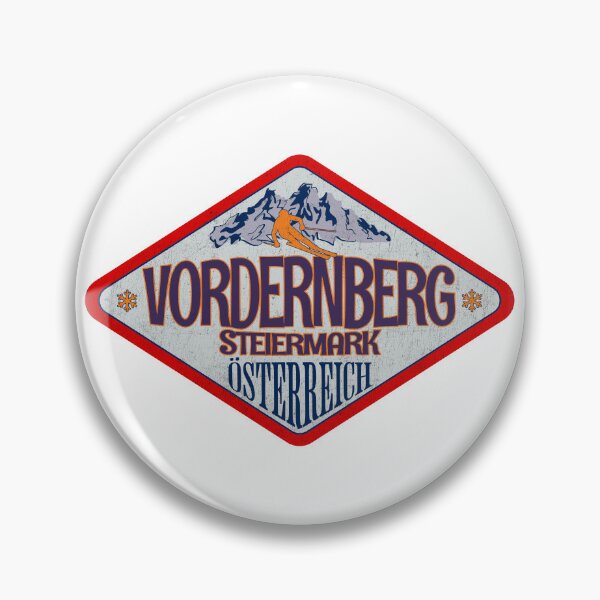 Item preview, Vordernberg, Steiermark, Osterreich, Austria, Vintage skiing badge design designed and sold by Wanderful-roads.