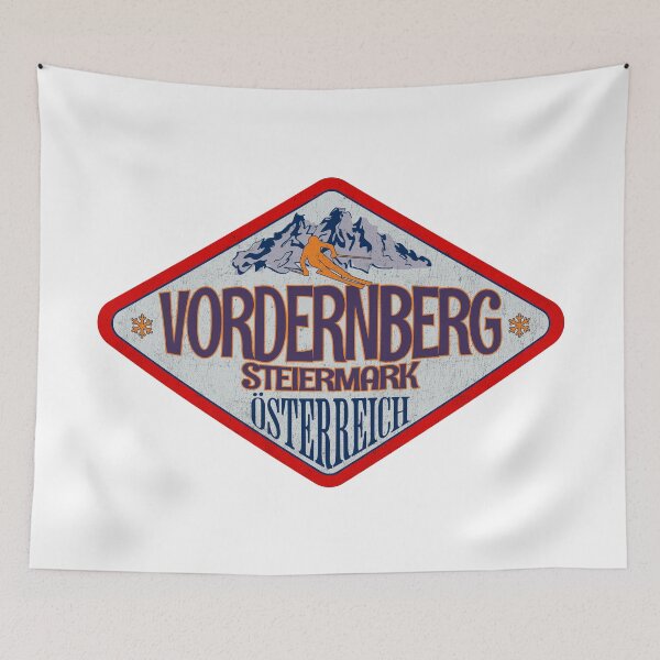 Item preview, Vordernberg, Steiermark, Osterreich, Austria, Vintage skiing badge design designed and sold by Wanderful-roads.