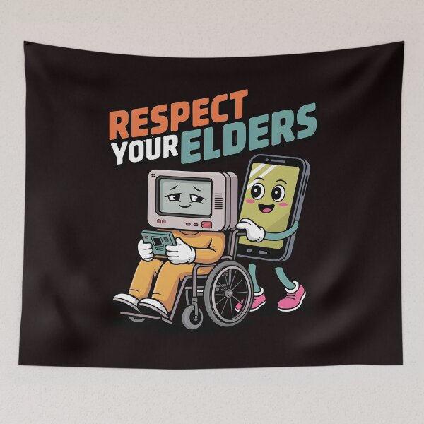 Item preview, Respect Your Elders Gaming Control Retro – Retro Gamer 80s 90s Style designed and sold by Redgiant87x.