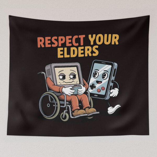 Item preview, Respect Your Elders Gaming Control Retro – Funny Retro Gaming Quote designed and sold by Redgiant87x.