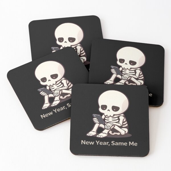 Item preview, New Year, Same Me – Skeleton designed and sold by PlainHive.