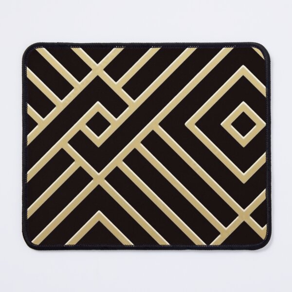 Item preview, Art Deco Gold Geometric Pattern | Luxury Black Wallpaper designed and sold by Kruti Collection.