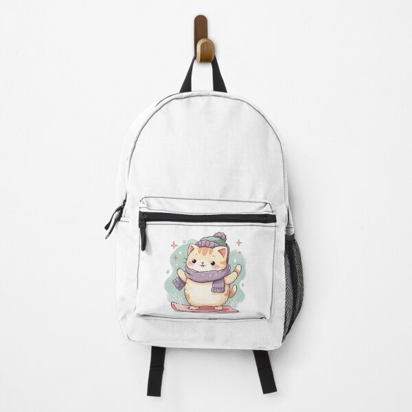 Item preview, Kawaii Cat Snowboarding Cute Winter Art designed and sold by Uglyandcute.
