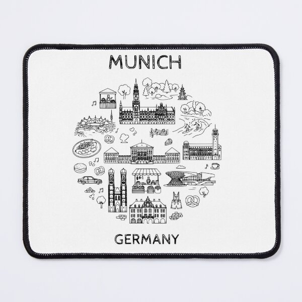 Item preview, Munich Germany - Great Cities of Europe - Line art of Munich Architecture and Culture designed and sold by Kathunk Designs.