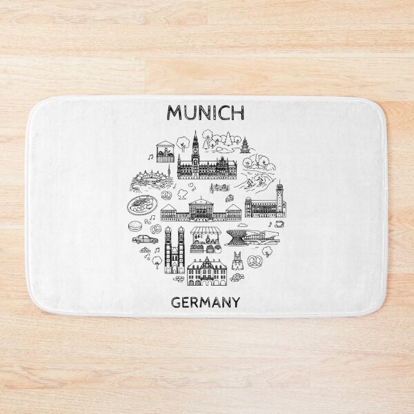 Item preview, Munich Germany - Great Cities of Europe - Line art of Munich Architecture and Culture designed and sold by Kathunk Designs.