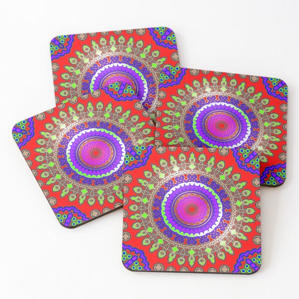 Item preview, "Vibrant Mandala with Floral Rings and Diamond Accents" designed and sold by nighttime1990.