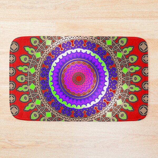 Item preview, "Vibrant Mandala with Floral Rings and Diamond Accents" designed and sold by nighttime1990.