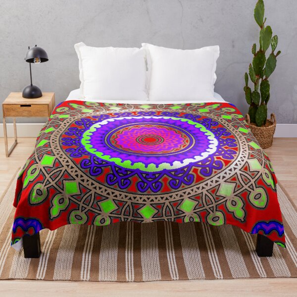 Item preview, "Vibrant Mandala with Floral Rings and Diamond Accents" designed and sold by nighttime1990.