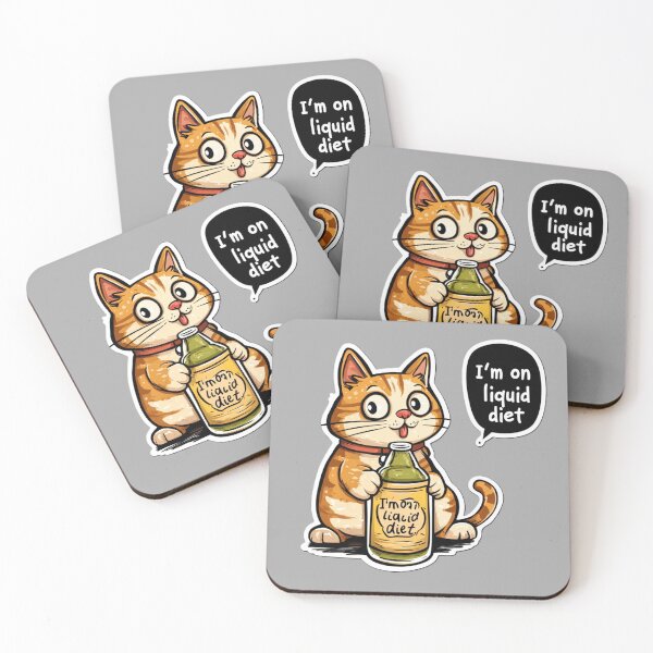 Item preview, Liquid Diet Cat with Bottle designed and sold by Kat's Design Hub.