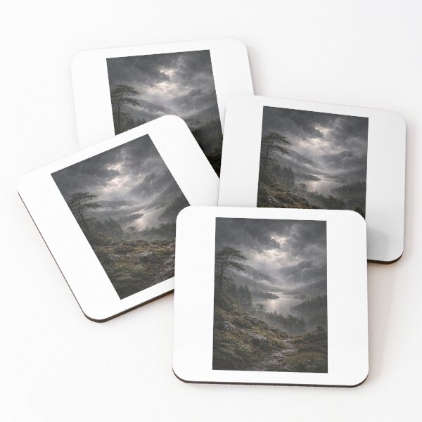 Item preview, Moody Skies and Fog – Dramatic Misty Landscape Art Print designed and sold by ZoviraDesigns.