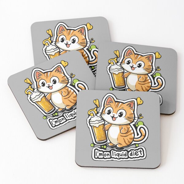 Item preview, Cat on Liquid Diet Only designed and sold by Kat's Design Hub.