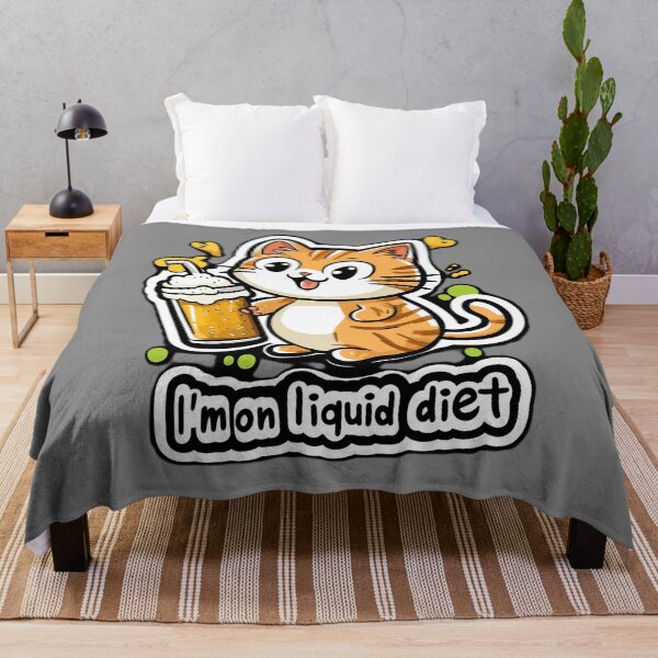 Item preview, Cat on Liquid Diet Only designed and sold by Kat's Design Hub.