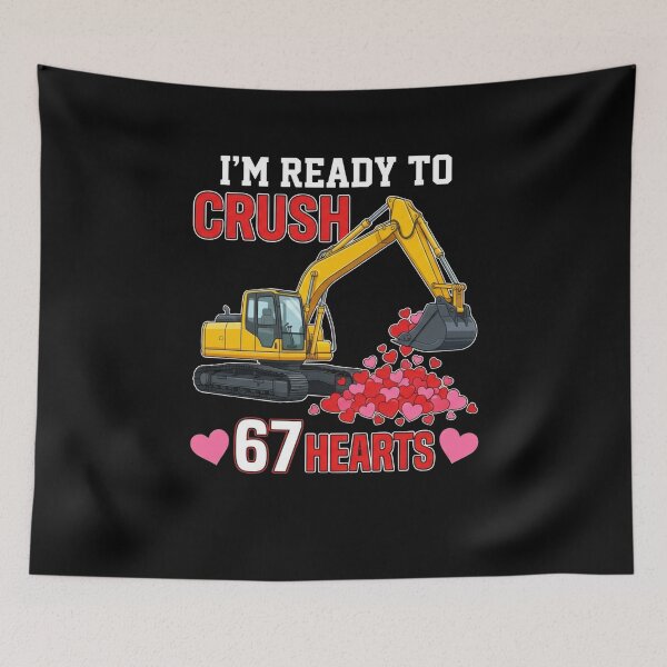 Item preview, I'm Ready To Crush 67 Hearts Valentine's Day Construction designed and sold by SofenArt.