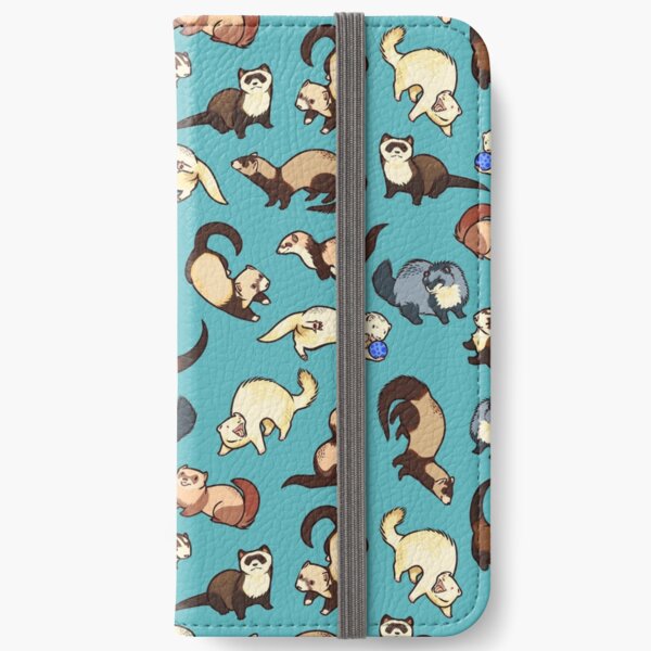 cat snakes in blue iPhone Wallet