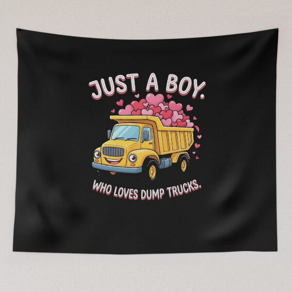 Item preview, Just A Boy Who Loves Dump Trucks Valentine's Day designed and sold by SofenArt.