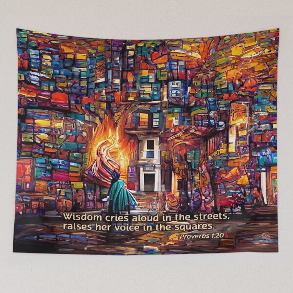 Item preview, Wisdom Cries Aloud. Proverbs 1:20. designed and sold by UltraQuirky.