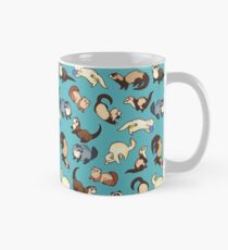 cat snakes in blue Classic Mug