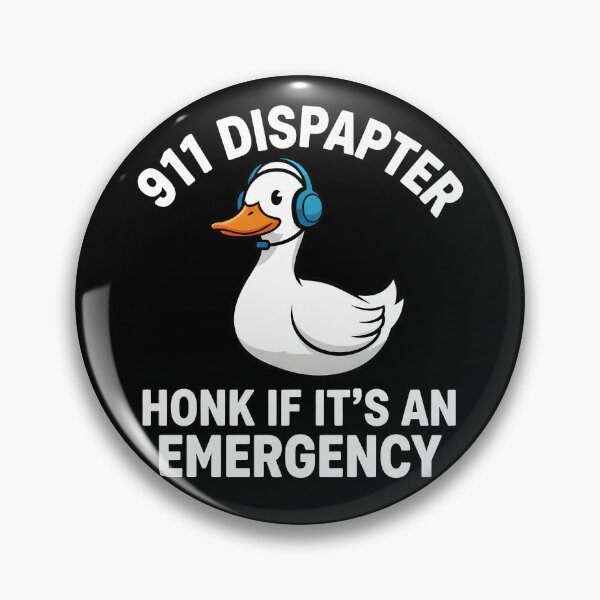 Item preview, Funny 911 Dispatcher Duck Honk If Its An Emergency Art designed and sold by DrawHandArt.
