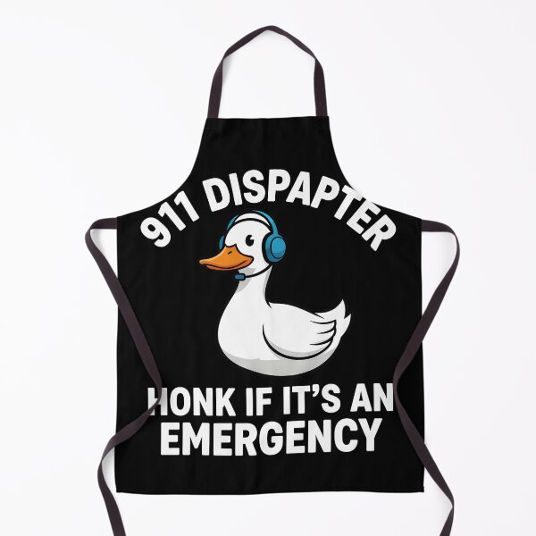 Item preview, Funny 911 Dispatcher Duck Honk If Its An Emergency Art designed and sold by DrawHandArt.