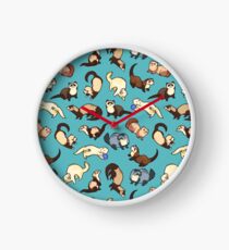 Katzenschlangen in blau Uhr