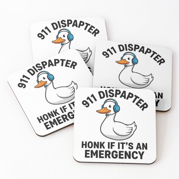 Item preview,  Funny 911 Dispatcher Duck Honk If Its An Emergency Art designed and sold by DrawHandArt.