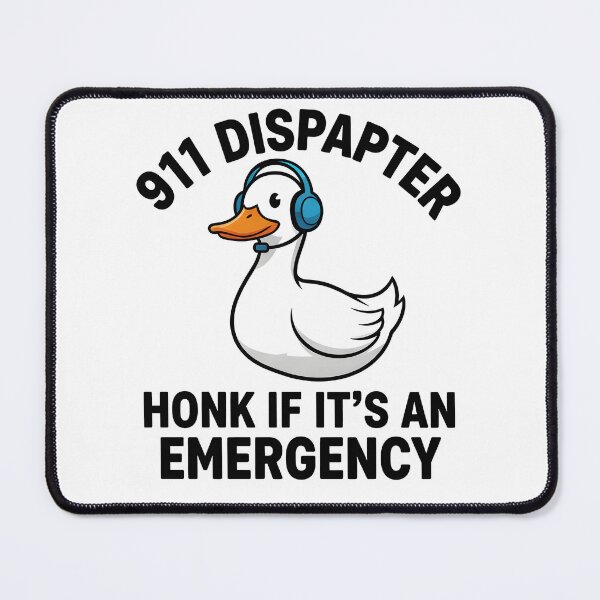 Item preview, Funny 911 Dispatcher Duck Honk If Its An Emergency Art designed and sold by DrawHandArt.