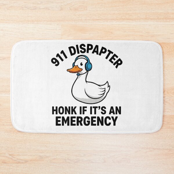 Item preview,  Funny 911 Dispatcher Duck Honk If Its An Emergency Art designed and sold by DrawHandArt.