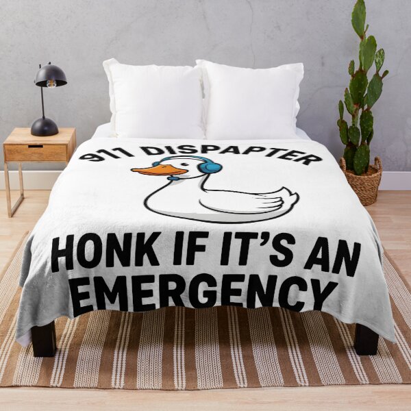 Item preview,  Funny 911 Dispatcher Duck Honk If Its An Emergency Art designed and sold by DrawHandArt.