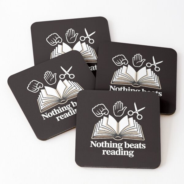 Item preview, Nothing Beats Reading Rock Paper Scissors – Funny Book Lover Saying designed and sold by Redgiant87x.