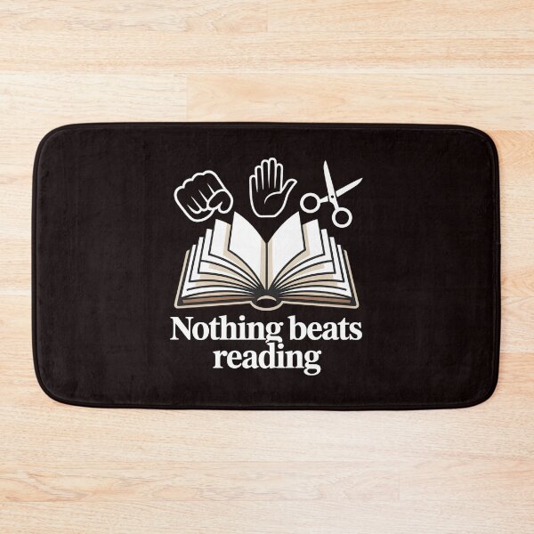 Item preview, Nothing Beats Reading Rock Paper Scissors – Funny Book Lover Saying designed and sold by Redgiant87x.