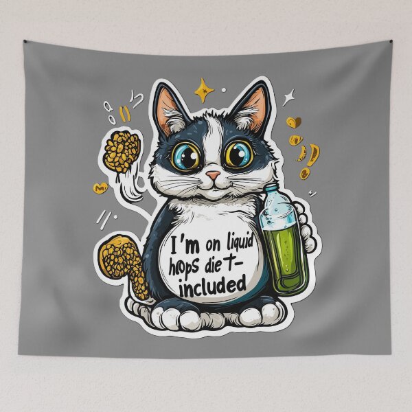Item preview, This Cat Is on a Liquid Diet designed and sold by Kat's Design Hub.