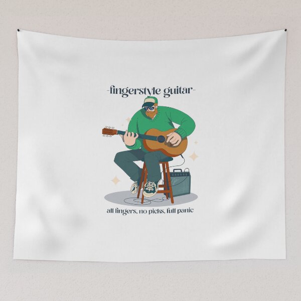 Item preview, Fingerstyle Guitar T-shirt designed and sold by BdawgsFactory.