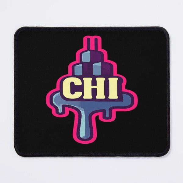 Item preview, CHI Melting Skyline Popsicle Sticker – Neon Drip Chicago Graphic designed and sold by POD DYNASTY.