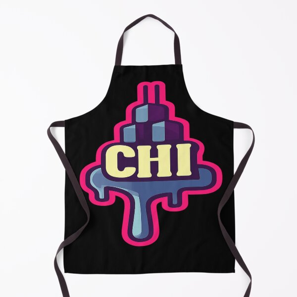 Item preview, CHI Melting Skyline Popsicle Sticker – Neon Drip Chicago Graphic designed and sold by POD DYNASTY | Original Print On Demand T-Shirt Graphics.
