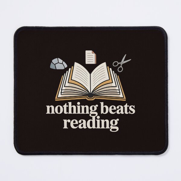 Item preview, Nothing Beats Reading Rock Paper Scissors – Bookworm Humor Design designed and sold by Redgiant87x.