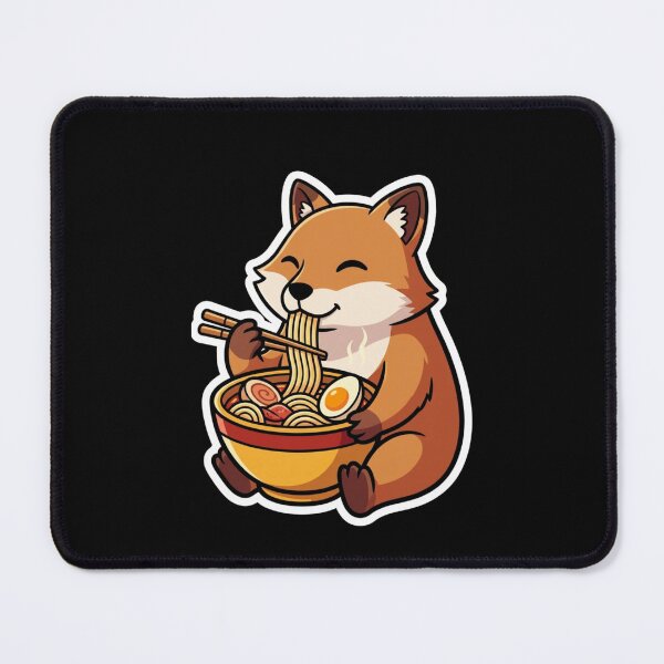 Item preview, Cute Fox Eating Ramen Noodles Japanese Foodie designed and sold by SofenArt.