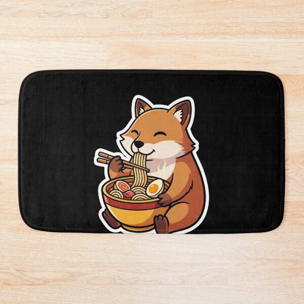 Item preview, Cute Fox Eating Ramen Noodles Japanese Foodie designed and sold by SofenArt.