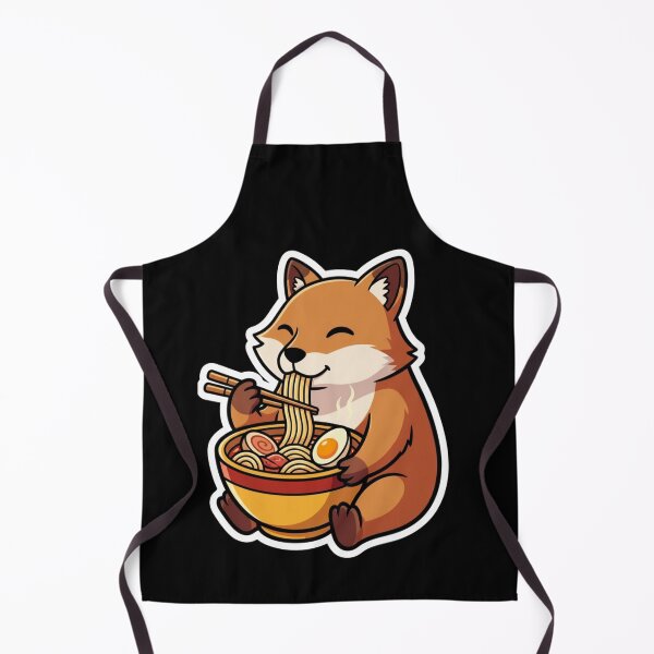 Item preview, Cute Fox Eating Ramen Noodles Japanese Foodie designed and sold by SofenArt.
