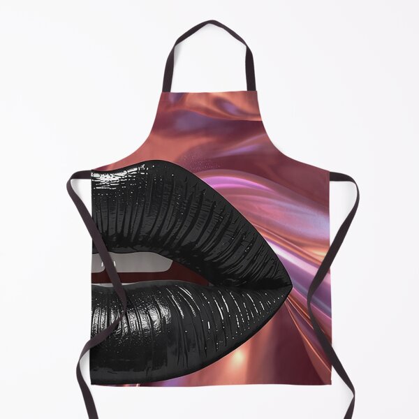 Item preview, Hyper-Realistic Glossy Black Lips – Duck-Face Minimal Art designed and sold by Impact-Art.
