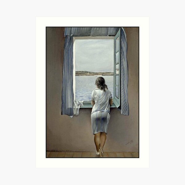 WOMAN IN THE WINDOW : Vintage 1925 Dali Painting Print Art Print