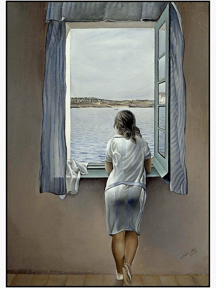 Discover WOMAN IN THE WINDOW : Vintage 1925  Painting Print | Canvas Print