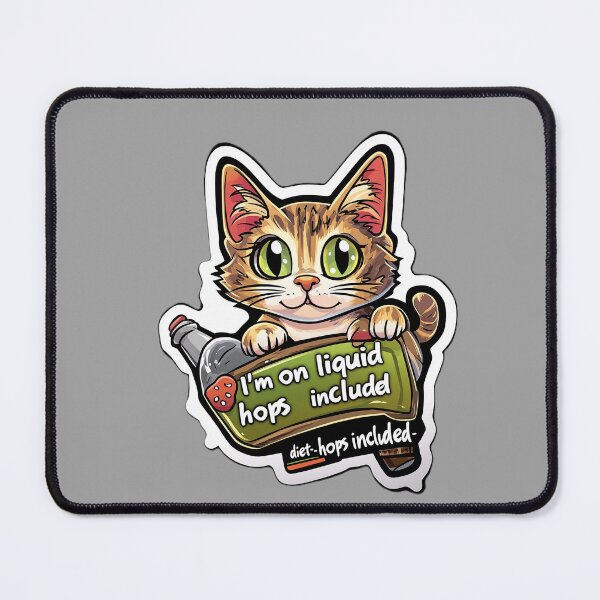 Item preview, When the Cat Is on a Liquid Diet designed and sold by Kat's Design Hub.